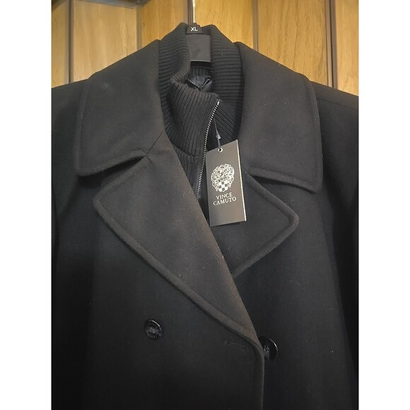 VINCE CAMUTO MEN CLASSIC WOOL BLEND BLACK Coat (VM6AB547) SIZE XL - Picture 5 of 9